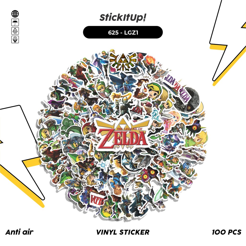 

COD 100 Pcs Stiker The Legend of Zelda Series 1 Lucu Anti Air Untuk Dekorasi Notebook Sepeda Skateboard Handphone DIY