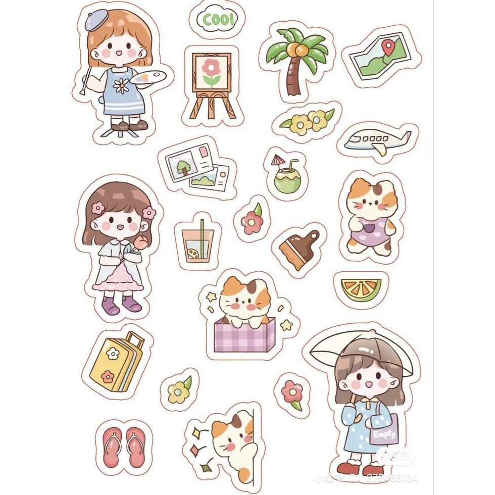 

Sticker Aesthetic Girl Cute | Sticker Laptop | Sticker Tumblr HP | Mini Sticker Tumblr | Sticker Lucu | Sticker Diary (Bisa COD)
