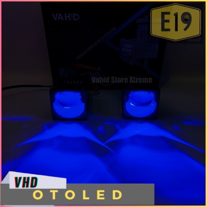 Vahid Biled E19 Black | 55 Watt | 2 inch | Mini Laser Led Projector - E19+Devil eyes