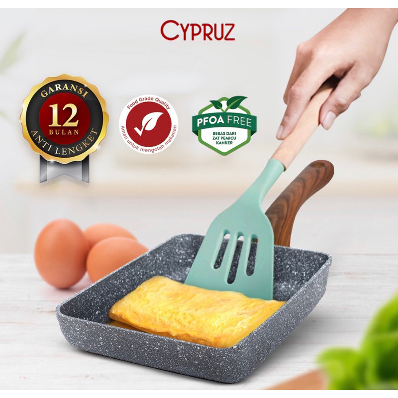 Cypruz Fry Pan Marble Kotak Square Egg Omelette Pan FP 0643 - Tamagoyaki Cypruz Pan