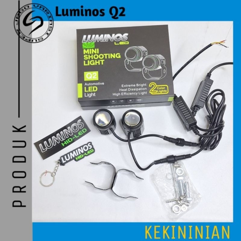 Luminos Q2 | Lampu Tembak D2 Laser Luminos Q2 30 Watt 2 Warna Putih Kuning Waterproof