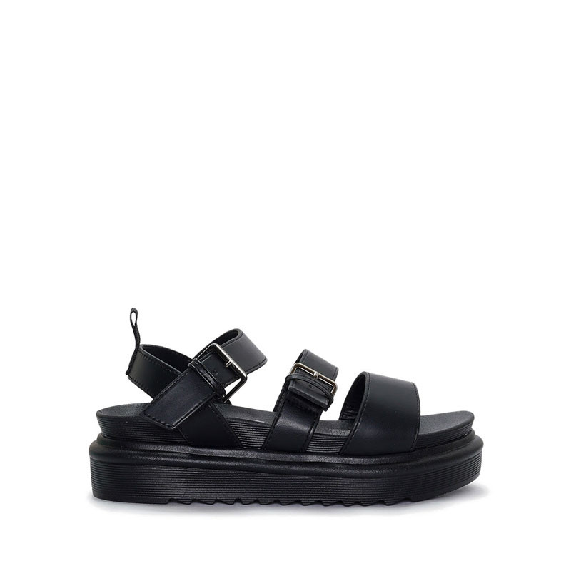 Payless Brash Royalty Womens Lumi Strap Footbed - Black_05