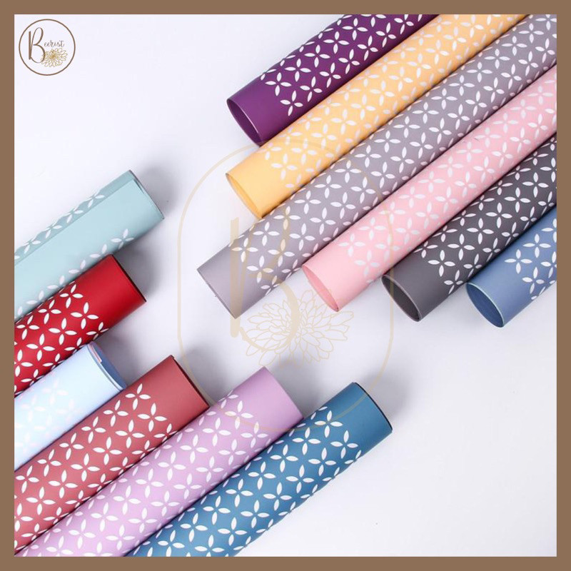 

[ 5 LEMBAR ] Kertas Bunga Cellophane Bi Color Motif Kombinasi Dua Warna Flower Wrapping Paper Two Color Kertas Buket Bunga ZG