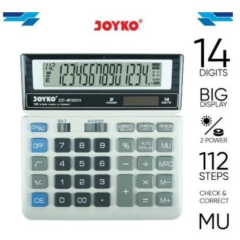 

Calculator Kalkulator Joyko Cc-810Ch 14 Digits Check Correct