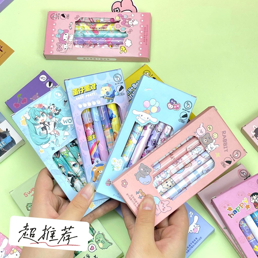 

[GROSIR ATK] PULPEN GEL MEKANIK ISI 6PCS MOTIF KARAKTER , GENSHIN IMPACT, HATSUNE MIKU