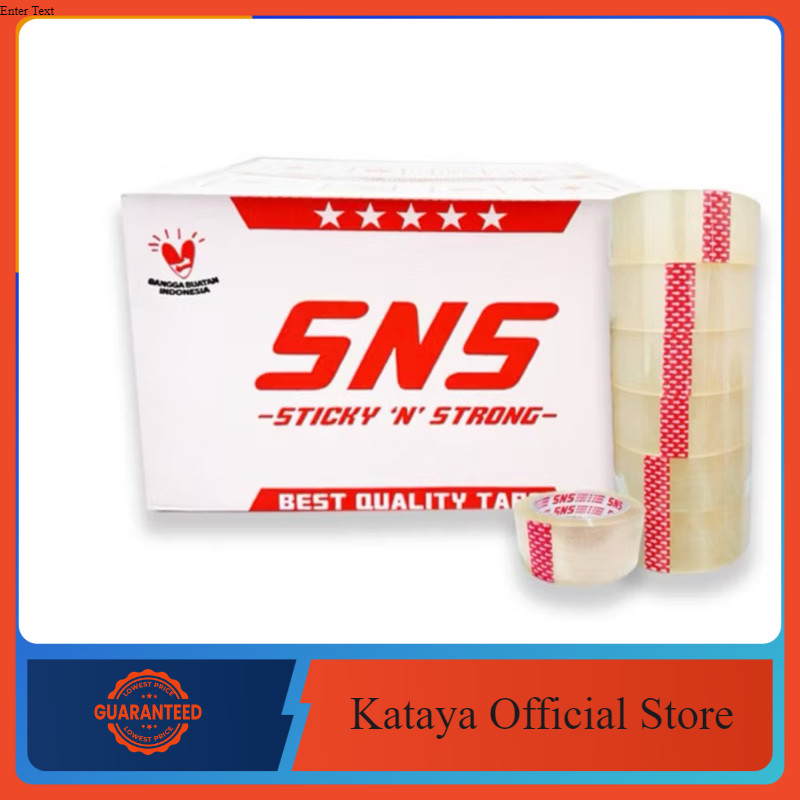

[ 1 KARTON ] LAKBAN BENING 100 YARD x 45 MM SNS ISI 72 PCS / KARTON