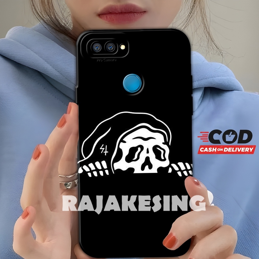 Softcase Oppo A5S A7 A12 A11K Fashion Case Motif Aesthetic Tengkorak Softcase Pro Camera Oppo Case M