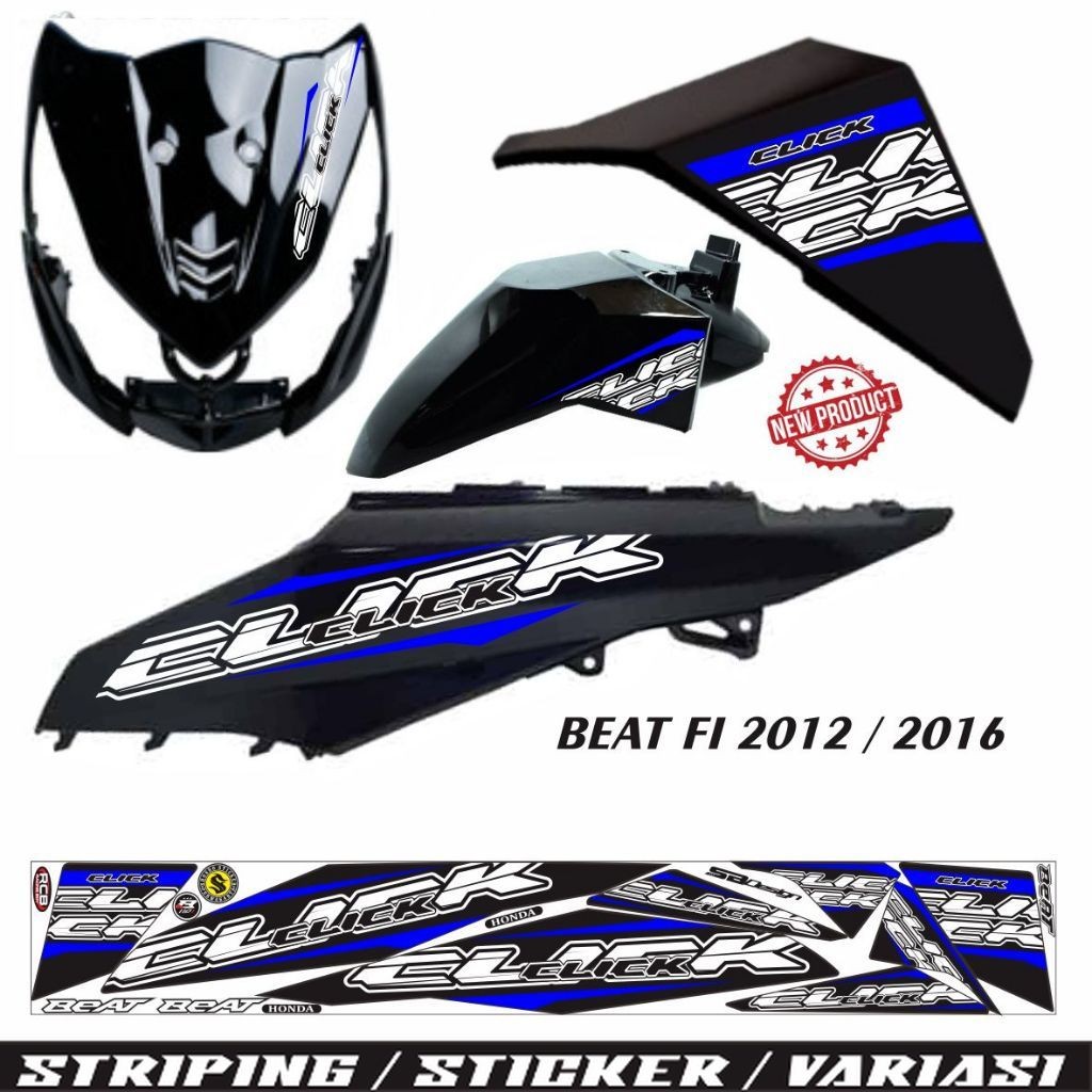 STIKER BEAT FI / STRIPING MOTOR BEAT PGM FI STIKER DESAIN TERBARU