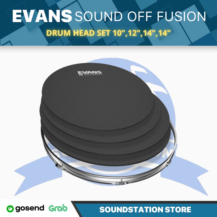 Evans SoundOff Fusion Set (10",12",14",14") - Drum Mute Head