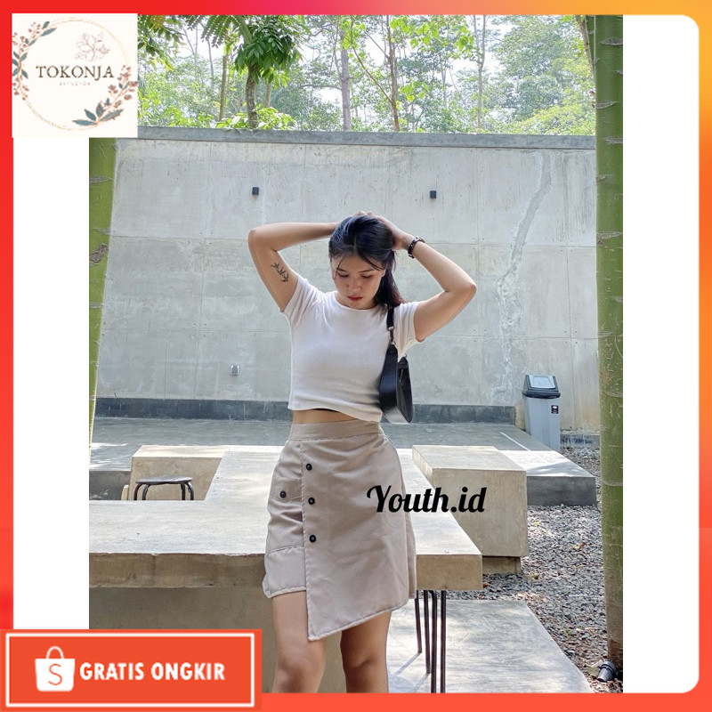 Rok Tamu / Korean Mini Skirt - Rok Celana Pendek Wanita Terbaru - Mini Skirt Style Korea Jumbo Santa