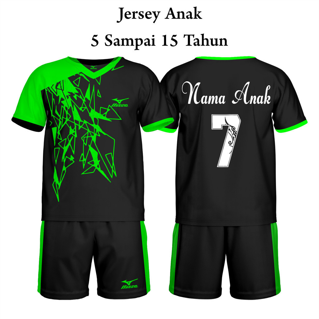 [COD] Baju Bola 5-15 Tahun Jersey Futsal Custom Jersey Bola jersey volly Baju Futsal Sablon Nama + N