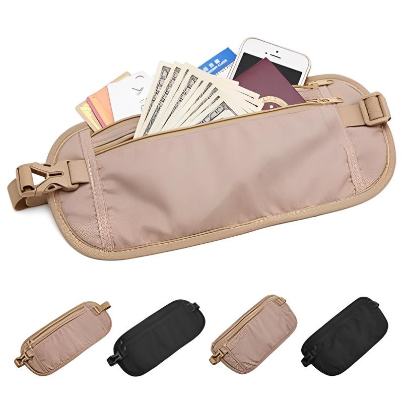 Sport Running Wais Bag Invisible Travel Waist Packs Pouch For Passport Money Belt Bag Hidden Securit