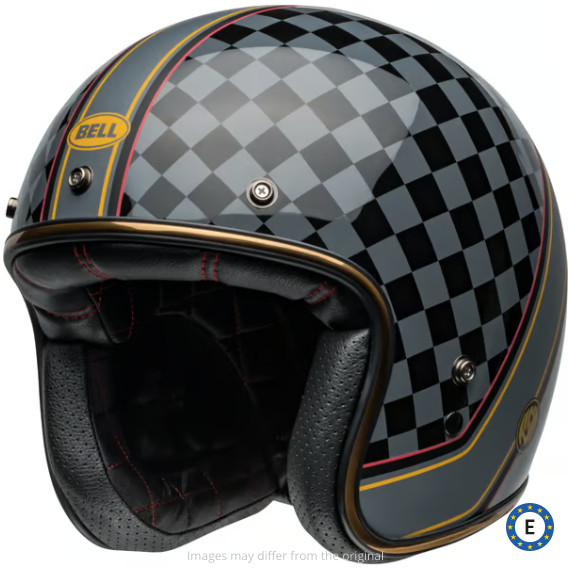 HELMET BELL NEW RSD CHEKERED SIZE BLACK COMBINATION HALF FACE