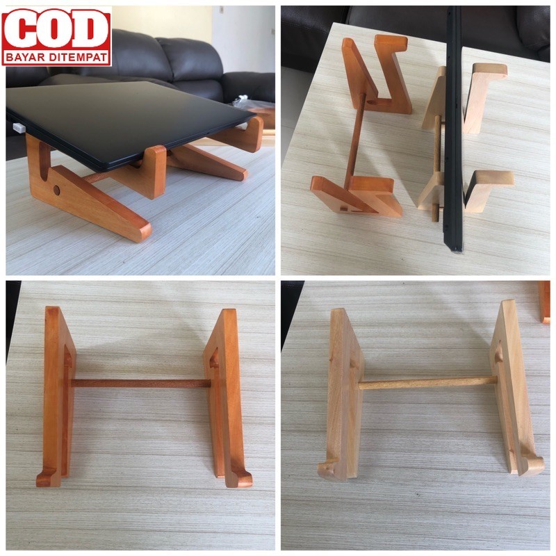 Meja Laptop Tempat Laptop Stand Laptop Kayu Tinggi