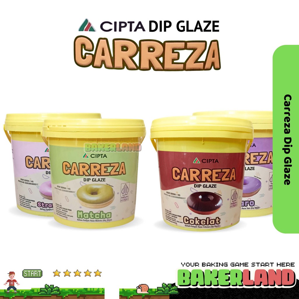 

Carreza Dip Glaze 1 kg / Toping Donat Carreza / Selai Donat / Carreza Selai Donat