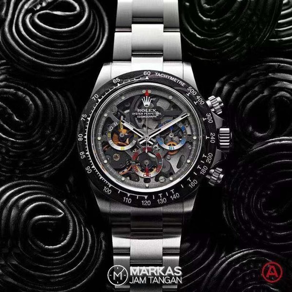 BEST SELLER Jam Tangan Pria - Arloji Cowok Rolex Daytona Juan Pablo Montoya Automatic Stainless Stee