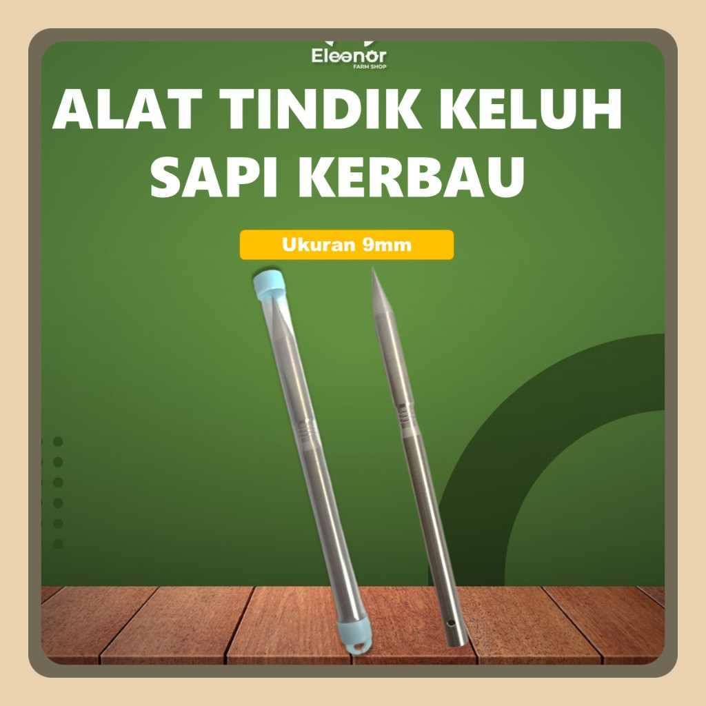 Alat Keluh Sapi Jarum Tindik Keluh Sapi Kerbau 9mm Stainless Steel