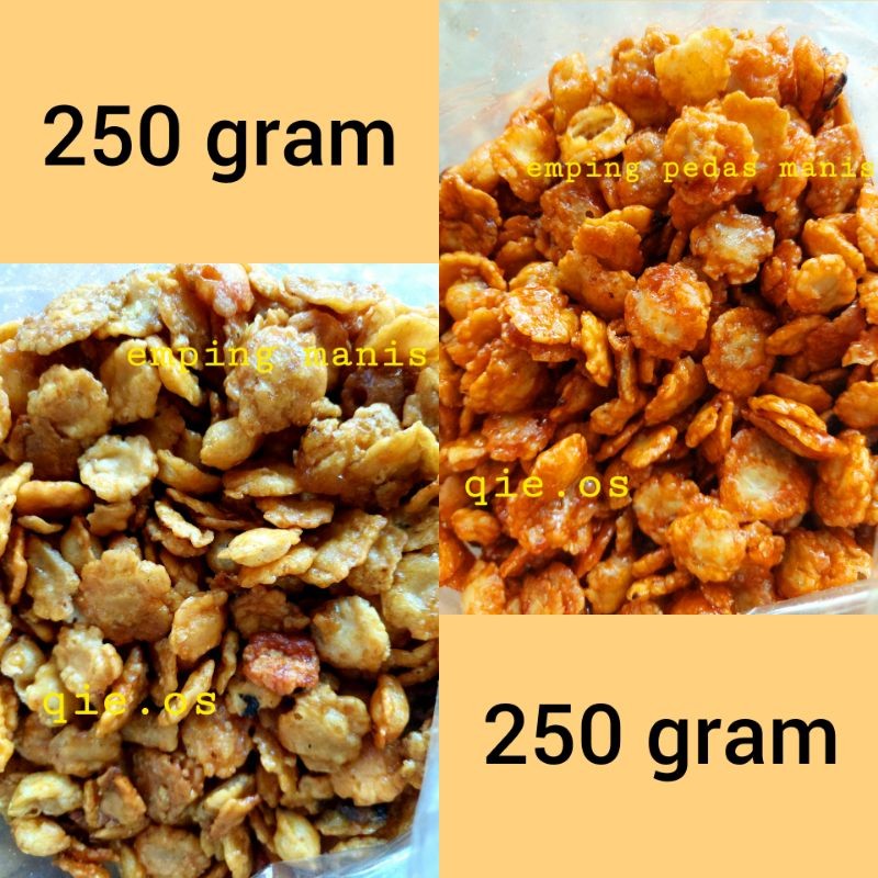 

emping manis emping pedas manis mlinjo manis dan pedas manis blinjo manis 250 gr