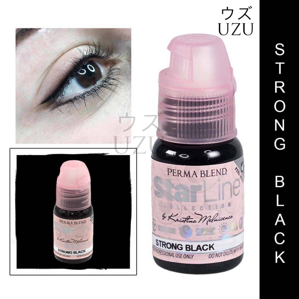 TINTA SULAM EYELINER PERMABLEND STARLINE Original Made in USA Strong Black 15ml