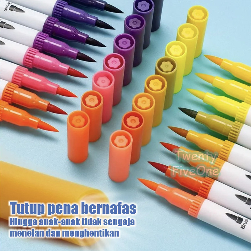 

JAMIN MURAH !!!Pen Washable Hook Pen Air Warna Anak-anak Pen Warna Air Warna Double Headed Pen 36/60/100/120 Set Warna(BISA LANGSUNG ORDER)