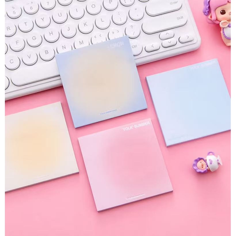 

50 Lembar Sticky Notes Aesthetic Korea Sticky Note Pastel Memo Stik Kertas Polos Stick Note Alat Tulis