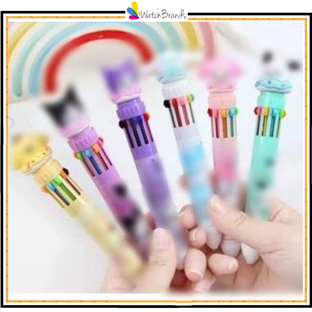 

WBS Pena Mekanik Karakter Kartun Pulpen Kartun 10 Warna Lucu 3D DOLL Bolpen Gel Tinta Donat Animasi 10 Warna Alat Tulis Sekolah Anak Super Imut SS307
