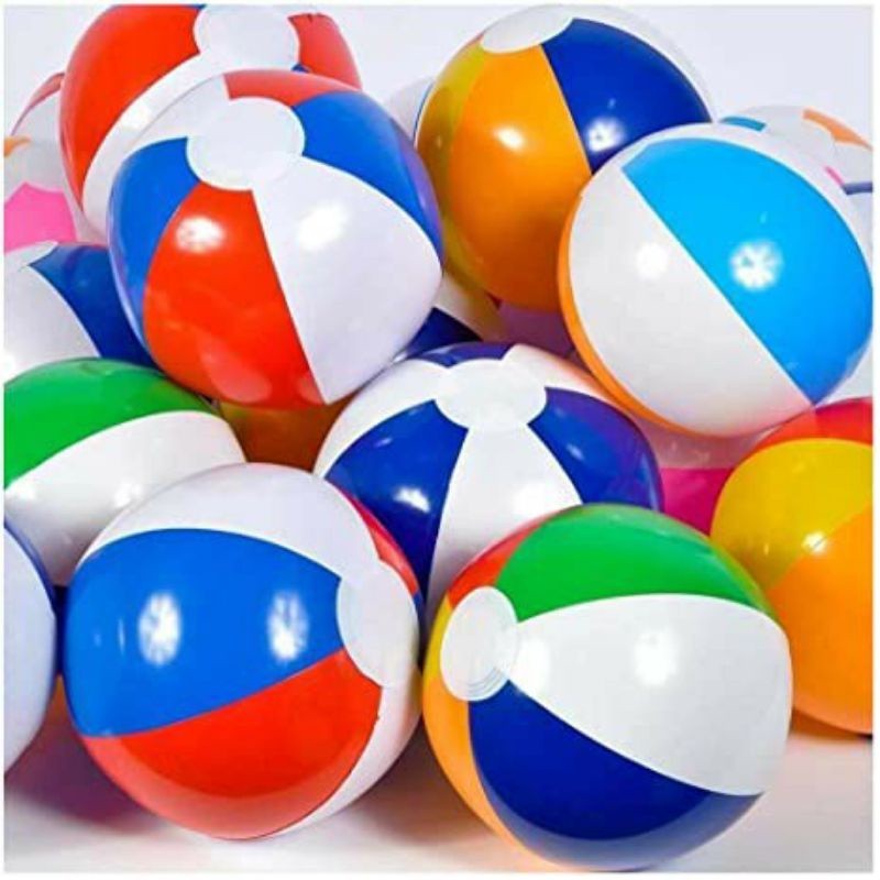 MAINAN ANAK BOLA WARNA PELANGI ISI BALON MURAH/BOLA JAHIT ISI BALON WARNA WARNI Terlaris