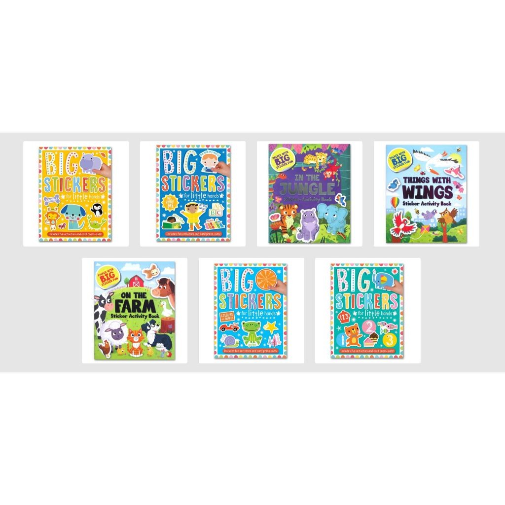

LittleBookLand Big Stickers For Little Hands / Sticker Activity Book / Buku Aktivitas Tempel Sticker