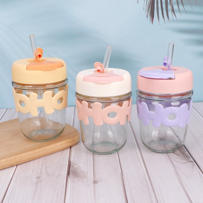 BS - Tumblr Gelas Minum Kaca HOHO CUP Gelas Kaca Unik Dan Lucu Aesthetic