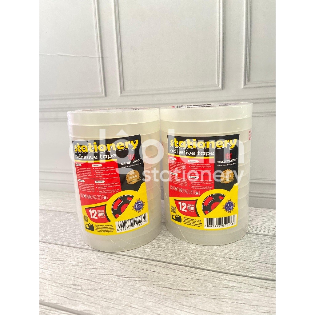 

SATUAN ( 1 ROLL ) Solatip Isolasi SHR Bening Nachi 1/2 Inchi 12mm x 72yard lengkap