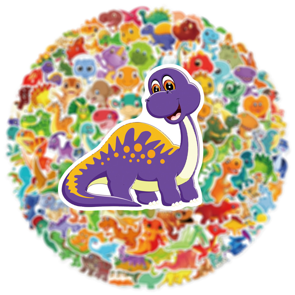

60/120Pcs Cute Cartoon Dinosaur Graffiti Stickers Party Gift Box Decoration Thermos Guitar Waterproof PVC Stationary Stickers