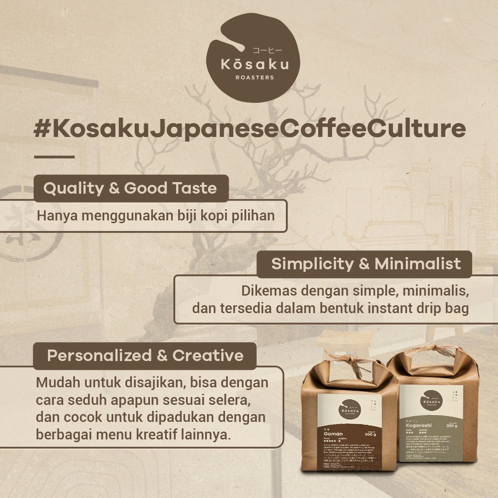 

JAMIN MURAH !!!Kosaku Majime Coffee Beans 200gr - Biji Kopi Arabika(BISA LANGSUNG ORDER)