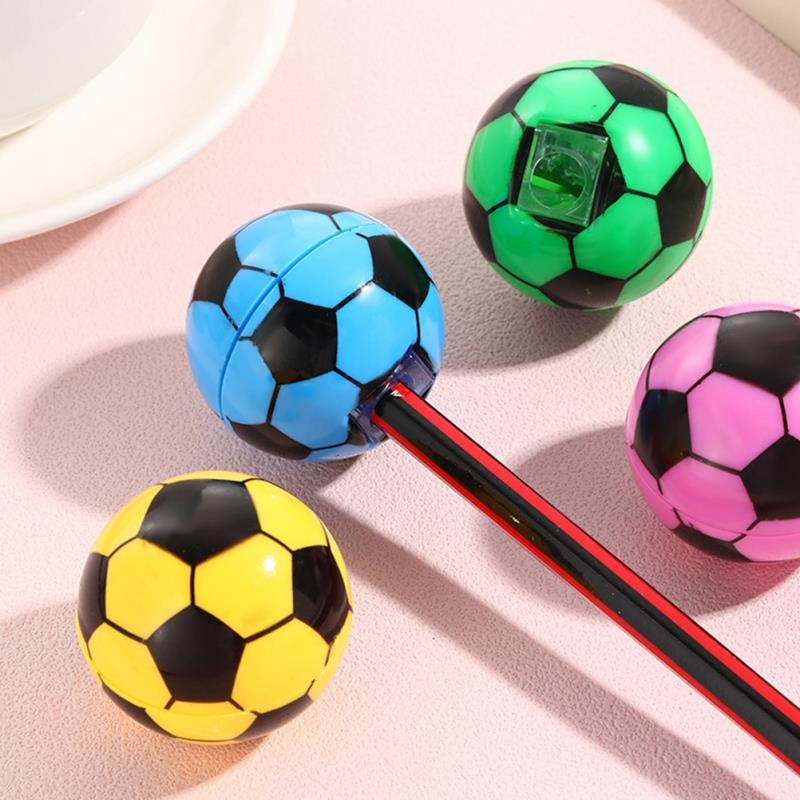 

20 Pcs Bright Color Soccer Pencil Sharpener Portable Mini Handheld Student Supply Lightweight Office Supplies Multi Functional