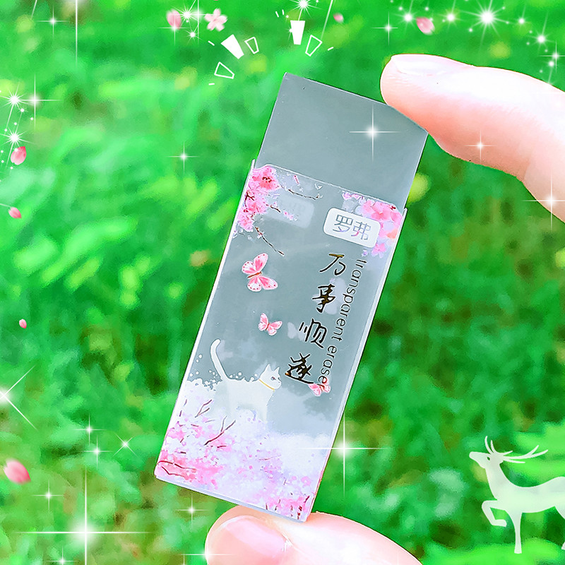 

Kawaii Aesthetic stationery items School teacher gift Office Supplies classroom back to school flower Rubber transparent erasers