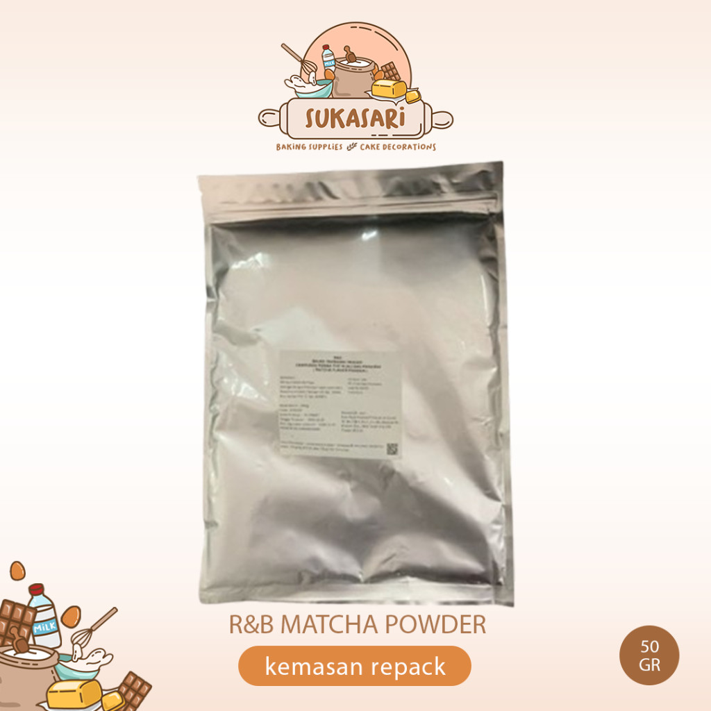

R&B Matcha Powder 50gr / RnB Green Tea Powder / Bubuk Teh Hijau 50 gram R And B