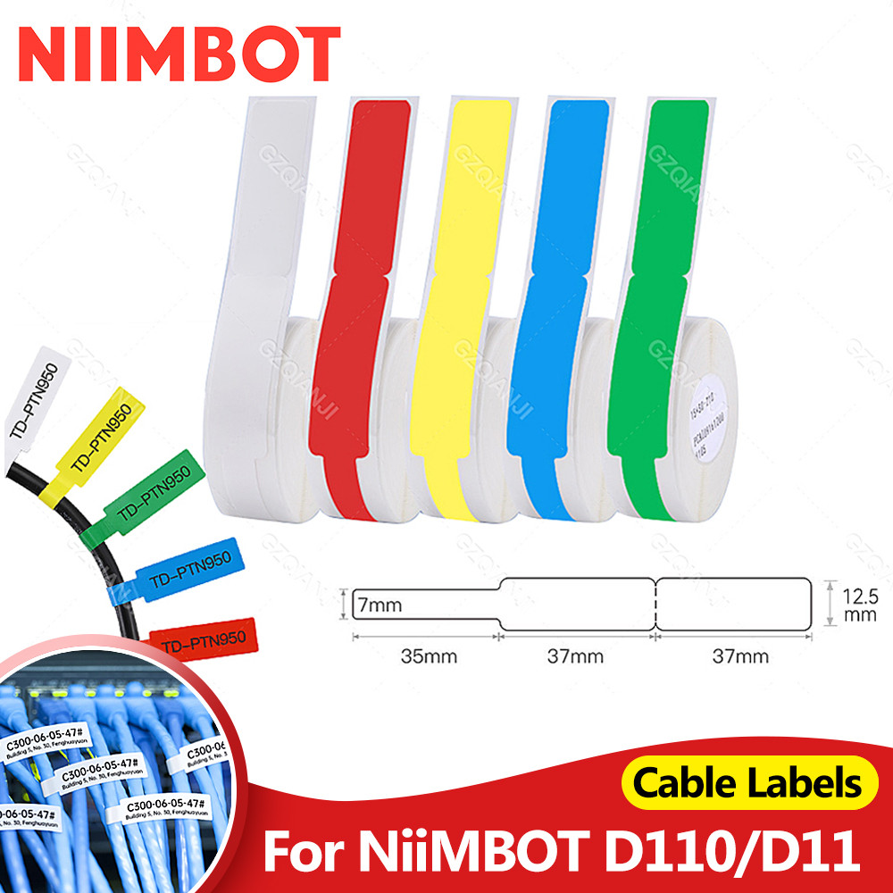 

Niimbot D110 Mini Smart Portable Label Printer Thermal Cable Sticker Adhesive Waterproof Identification Fiber Tag For D101/D11/H