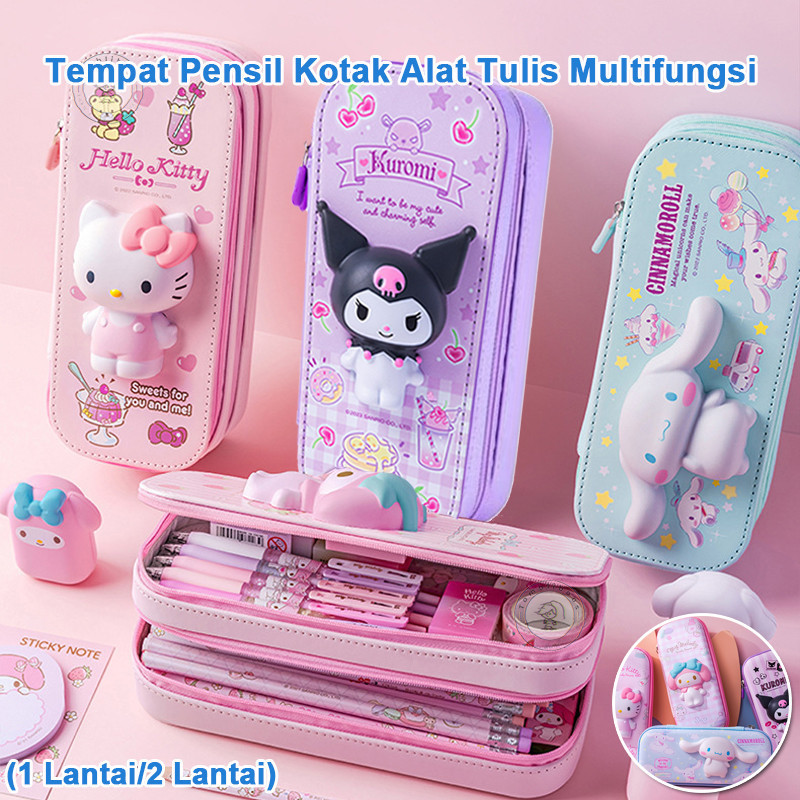 

New Double Decker Tempat Pensil Squishy Dua Susun Pen Holder SquishyPremium