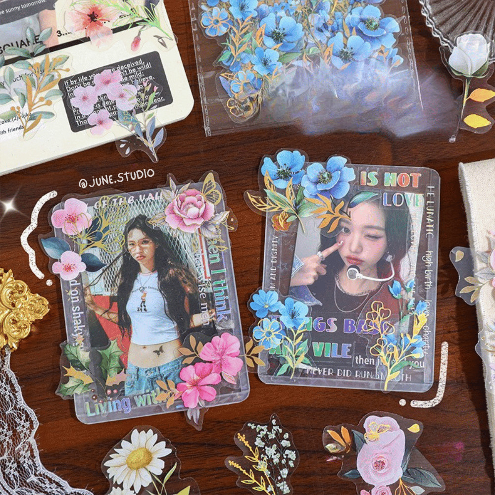

[JUNE] Sticker Bunga Flowers 30 pcs Whispers of Hora Series PET Stiker Hiasan DIY Scrapbook Journal Bujo Journaling Diary Buku Harian Botol Minum KupuKupu Decorations