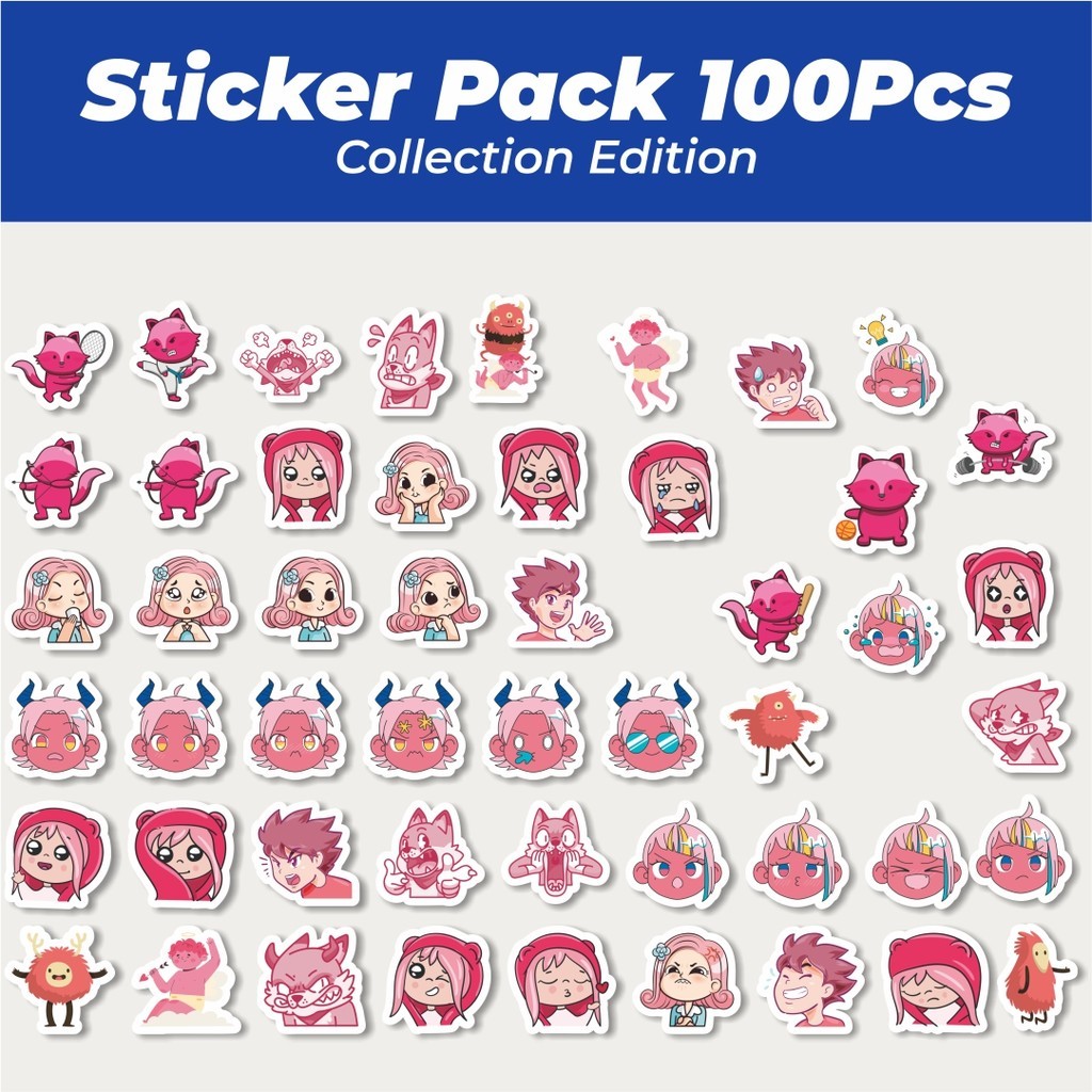 

Hot Stiker Pink Kartun Lucu Anime Lucu Anti Air Stikers Berperekat Waterproof Sticker Decal Buat Motor Helm Buku Journal Koper Casing HP Laptop Botol Minum