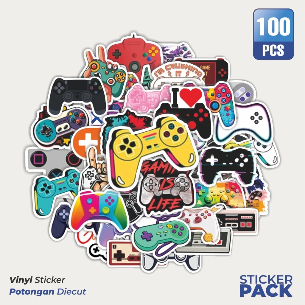 

Stiker Vinyl Stiker Gamepad Waterproof Aesthetic- Untuk Laptop, Motor, dan Helm - Paper Stationery Pack