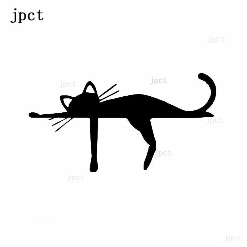 

CTCM 15.9x8.4cm vinyl cute cat animal dream funny happy cartoon waterproof cover scratch CAR STICKER BLACK / silver c24-1763
