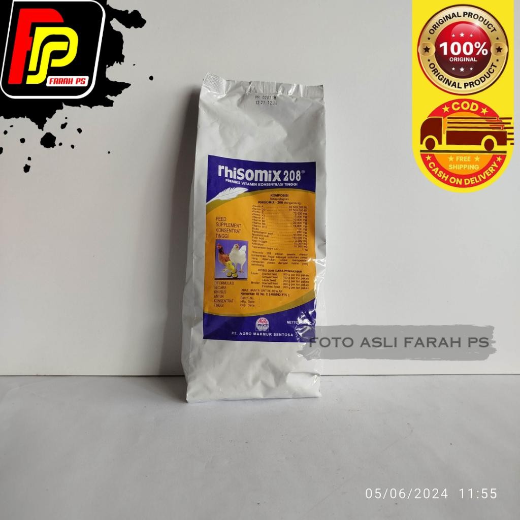 

Rhisomix 208 500 gr premix vitamin konsentrasi tinggi