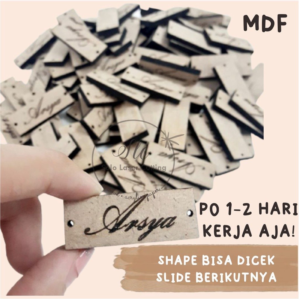 

Label Kayu 4X1CM Unik