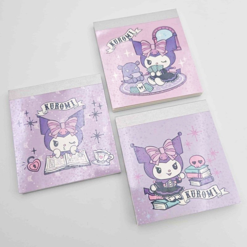 

12/24pcs Kawaii Sanrio Kuromi Memo Pad Creative N Times Stationery Label Notepad Bookmark Post School Supplies