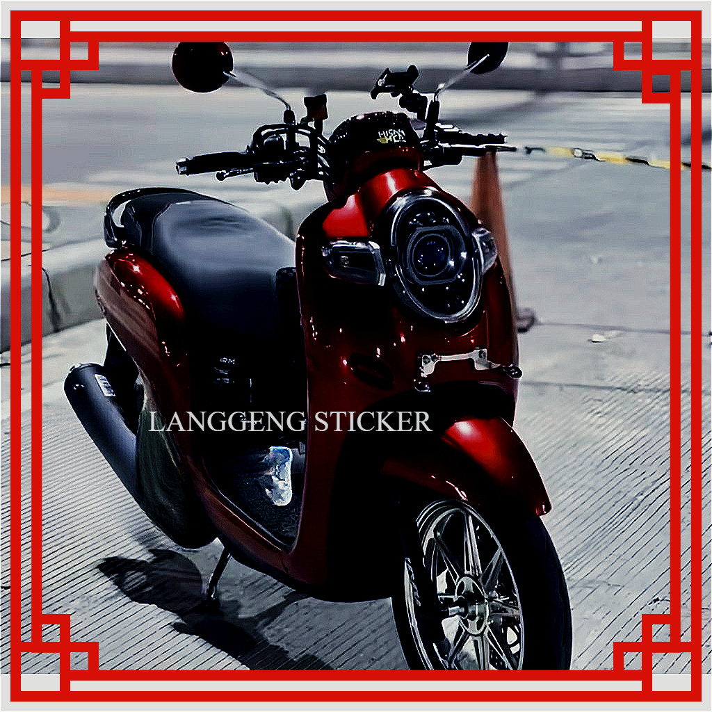 PROMO Skotlet Merah Tua Metalik Stiker Scotlet Dark Red Candy Metalic Scotlite Merah Doff Untuk Vari