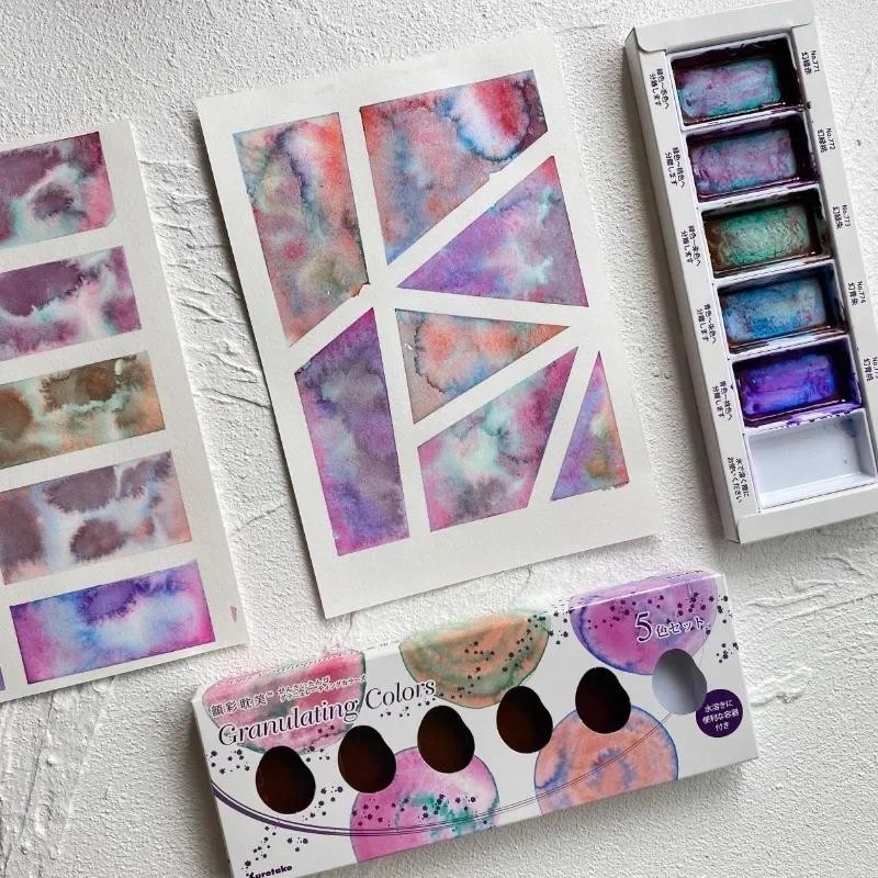 

New Style 5 Colors 0.7ml Solid Watercolor Pigment Creative Painting/outdoor Sketching/layering Stacked Color Sub Packaging Paint