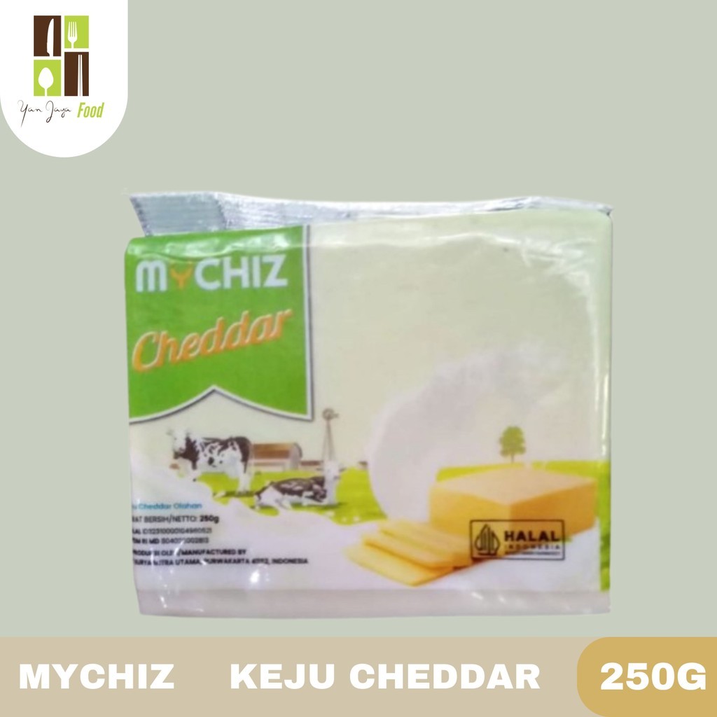 

Mychiz Cheddar Cheese / Keju Cheddar Olahan / Keju Cheddar 250g [ 1 BLOK ]