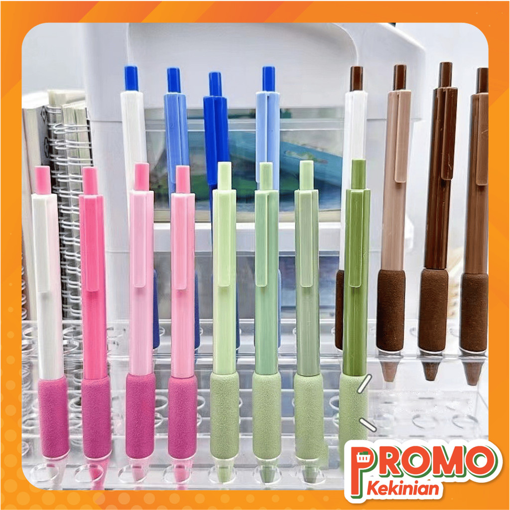 

Promo Kekinian - 6647 Black Ink Gel Pen / Alat Tulis Pulpen / Pulpen Gel Lucu / Gel Pen With Finger Protection / Stationery Office Supplies