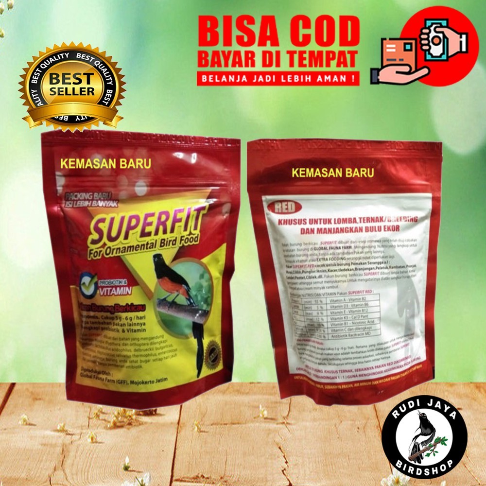 SUPERFIT RED VOER PAKAN MAKANAN ANAKAN LOLOHAN PIYIK BURUNG MURAI KACER WAMBI PROTEIN TINGGI