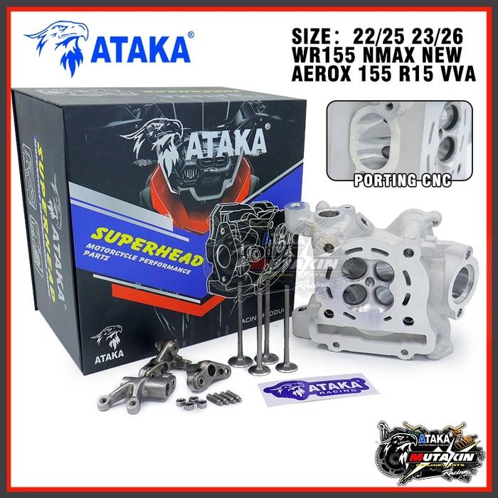 Cylinder head +klep Super Head cnc Nmax new Aerox 155 R15 Vixion VVA wr155 23 26 22 25 Porting Cnc -